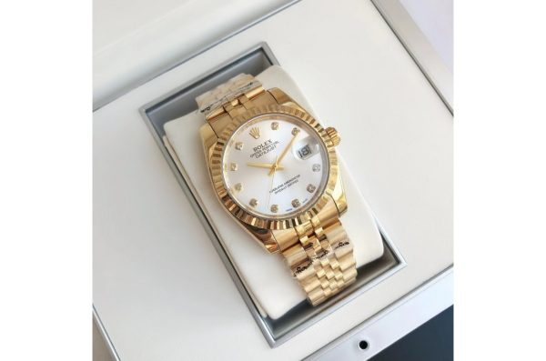 Rolex Datejust Replica 36/28mm Rose Gold/Rose Gold Jubilee Silver Dial Luxury Watch - Image 3