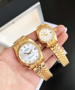 Rolex Datejust Replica 36/28mm Rose Gold/Rose Gold Jubilee Silver Dial Luxury Watch