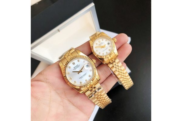Rolex Datejust Replica 36/28mm Rose Gold/Rose Gold Jubilee Silver Dial Luxury Watch