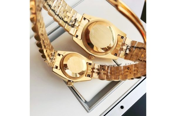 Rolex Datejust Replica 36/28mm Rose Gold/Rose Gold Jubilee Silver Dial Luxury Watch - Image 9