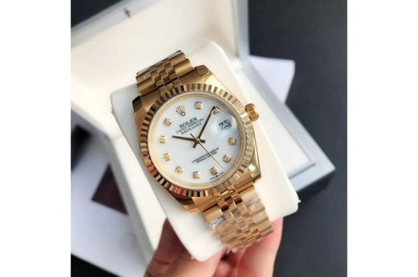 Rolex Datejust Replica 36/28mm RG/RG Jubilee White Dial Luxury Automatic Women's Watch - Image 2