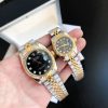 Rolex Datejust Replica 36/28mm RG/SS Jubilee Black Diamond Luxury Watch