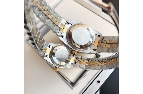 Rolex Datejust Replica 36/28mm RG/SS Jubilee Black Diamond Luxury Watch - Image 8