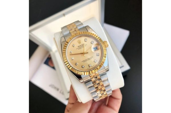 Rolex Datejust Replica 36/28mm RG/SS Jubilee Gold Dial Luxury Watch - Image 2
