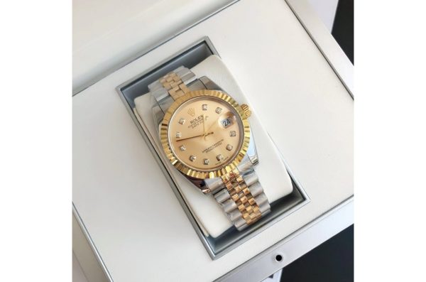 Rolex Datejust Replica 36/28mm RG/SS Jubilee Gold Dial Luxury Watch - Image 4