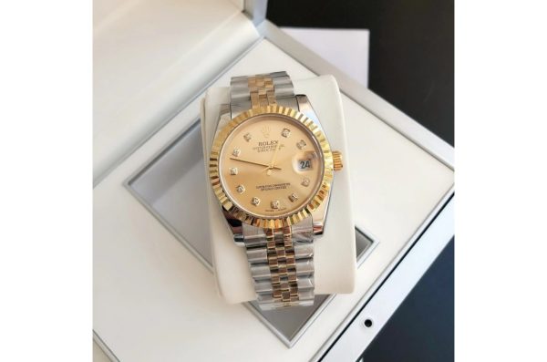 Rolex Datejust Replica 36/28mm RG/SS Jubilee Gold Dial Luxury Watch - Image 5