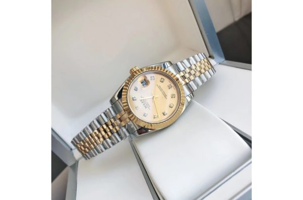 Rolex Datejust Replica 36/28mm RG/SS Jubilee Gold Dial Luxury Watch - Image 7