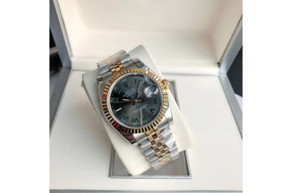 Rolex Datejust Replica 36/28mm RG/SS Jubilee Grey/Roman Dial Luxury Watch - Image 3