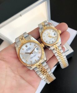 Rolex Datejust Replica 36/28mm Rose Gold Stainless Steel Jubilee Silver Diamond Luxury Watch