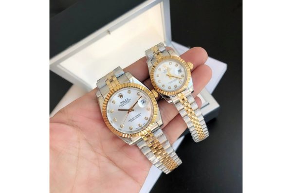 Rolex Datejust Replica 36/28mm Rose Gold Stainless Steel Jubilee Silver Diamond Luxury Watch