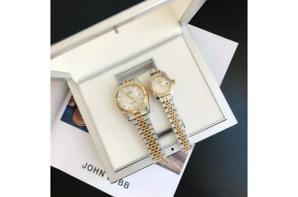 Rolex Datejust Replica 36/28mm Rose Gold Stainless Steel Jubilee Silver Diamond Luxury Watch - Image 9