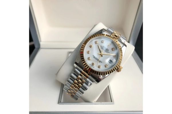 Rolex Datejust Replica 36/28mm RG/SS Jubilee White Dial Luxury Watch - Image 3