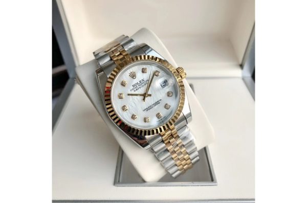 Rolex Datejust Replica 36/28mm RG/SS Jubilee White Dial Luxury Watch - Image 4