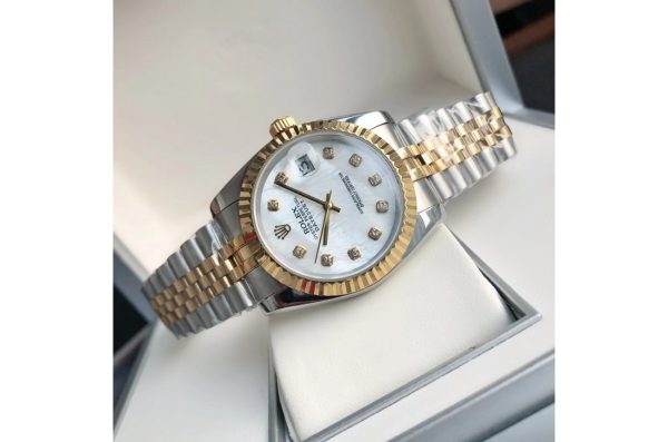 Rolex Datejust Replica 36/28mm RG/SS Jubilee White Dial Luxury Watch - Image 7