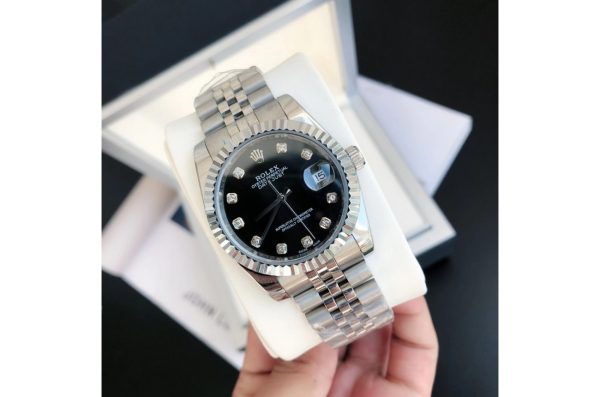 Rolex Datejust Replica 36/28mm SS/SS Jubilee Black Dial Luxury Watch - Image 2