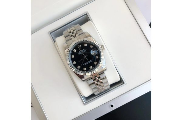 Rolex Datejust Replica 36/28mm SS/SS Jubilee Black Dial Luxury Watch - Image 4