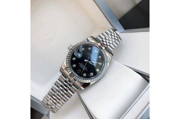 Rolex Datejust Replica 36/28mm SS/SS Jubilee Black Dial Luxury Watch - Image 6