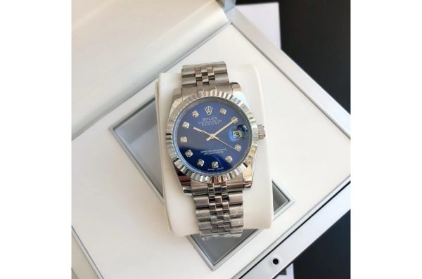 Rolex Datejust Replica 36/28mm SS/SS Jubilee Blue Dial Luxury Watch - Image 5