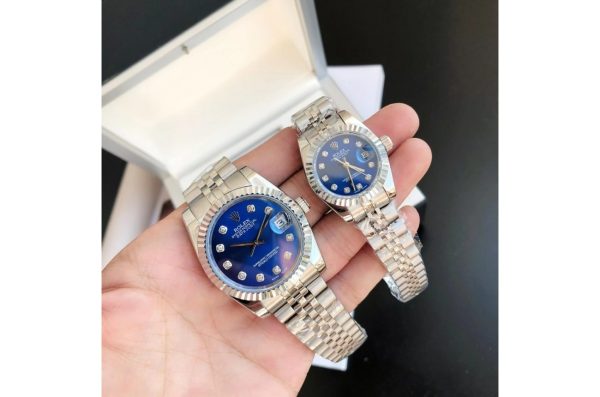 Rolex Datejust Replica 36/28mm SS/SS Jubilee Blue Dial Luxury Watch