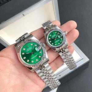Rolex Datejust Replica 36/28mm SS/SS Jubilee Green Dial Luxury Automatic Watch