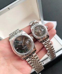 Rolex Datejust Replica 36/28mm Stainless Steel Jubilee Grey/Roman Dial Luxury Watch