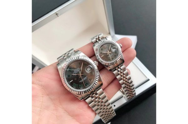 Rolex Datejust Replica 36/28mm Stainless Steel Jubilee Grey/Roman Dial Luxury Watch