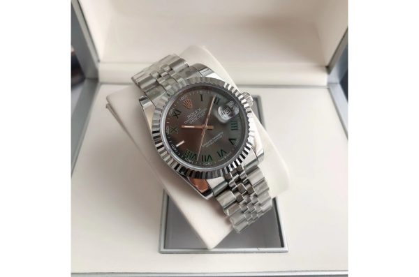 Rolex Datejust Replica 36/28mm Stainless Steel Jubilee Grey/Roman Dial Luxury Watch - Image 3