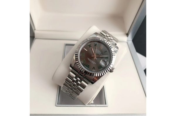 Rolex Datejust Replica 36/28mm Stainless Steel Jubilee Grey/Roman Dial Luxury Watch - Image 4