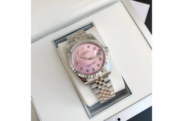 Rolex Datejust Replica 36/28mm SS/SS Jubilee Pink Dial Luxury Watch for Women - Image 4