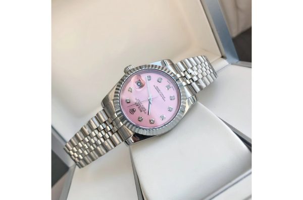 Rolex Datejust Replica 36/28mm SS/SS Jubilee Pink Dial Luxury Watch for Women - Image 6