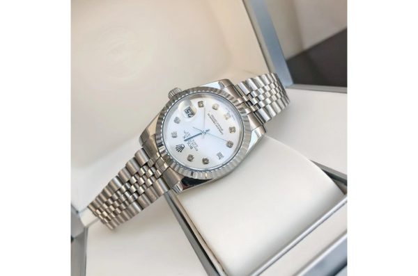 Rolex Datejust Replica 36/28mm Stainless Steel/Jubilee Silver/Diamond Luxury Watch - Image 5
