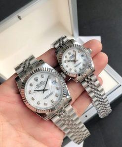 Rolex Datejust Replica 36/28mm Stainless Steel/Jubilee White Dial Luxury Watch