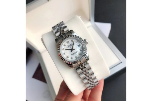 Rolex Datejust Replica 36/28mm Stainless Steel/Jubilee White Dial Luxury Watch - Image 6