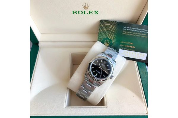 Rolex Oyster Perpetual Replica 31/41mm Stainless Steel/Black Dial Luxury Watch - Image 5