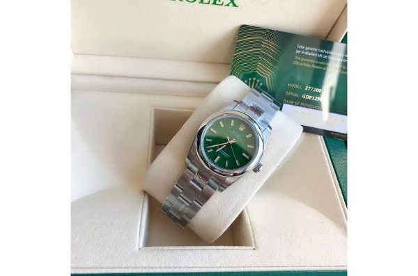Rolex Oyster Perpetual Replica 31/41mm Stainless Steel Automatic Green Luxury Watch for Men/Women - Image 5