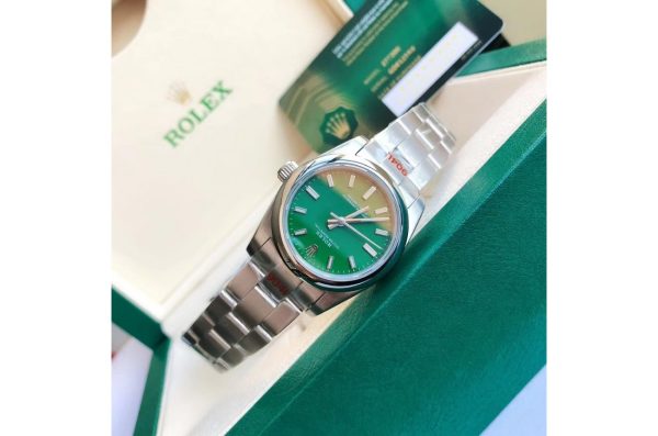 Rolex Oyster Perpetual Replica 31/41mm Stainless Steel Automatic Green Luxury Watch for Men/Women - Image 6