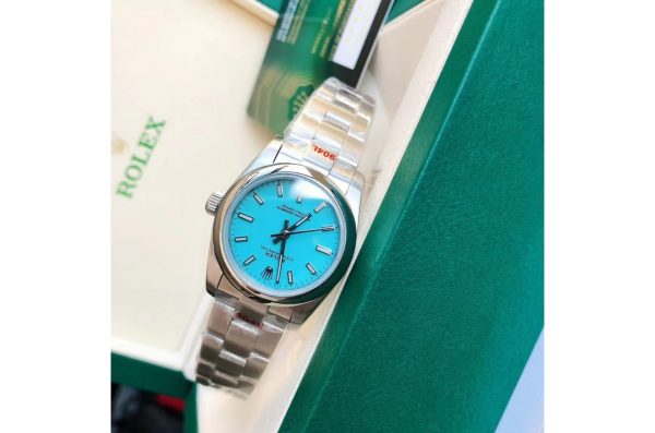 Rolex Oyster Perpetual Replica 31/41mm Stainless Steel/Tiffany Blue Luxury Watch - Image 7
