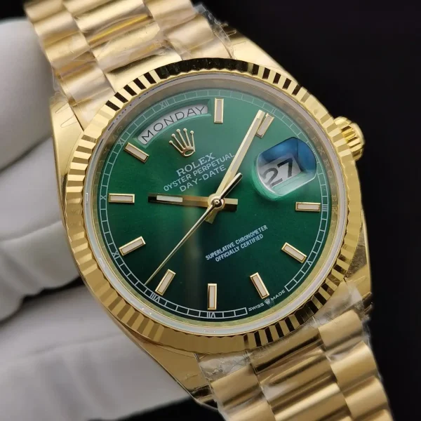 Rolex Day-Date II Replica 36mm Green Dial 128238 Luxury High-Quality Watch - Image 7