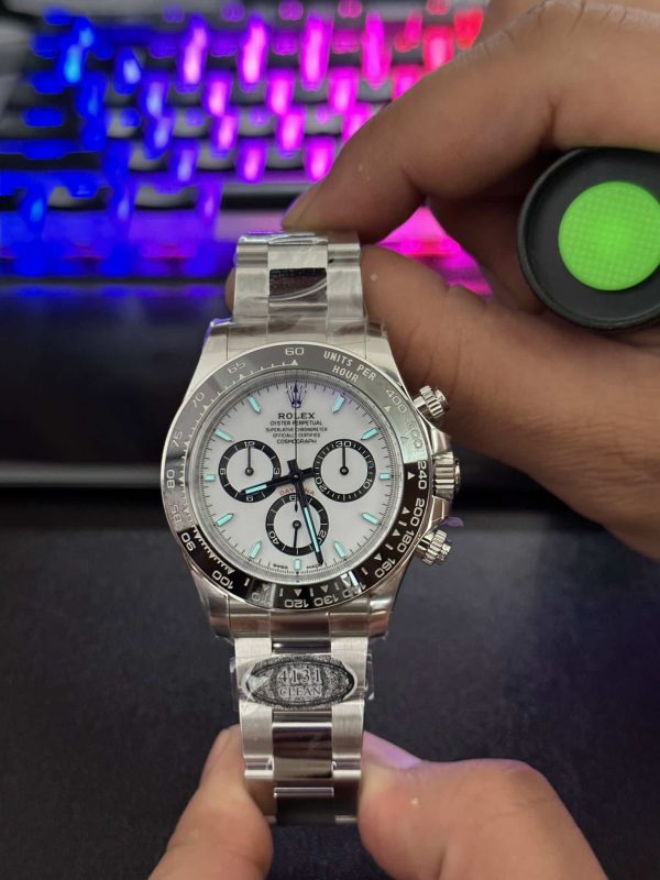Rolex Daytona Superclone Replica "Panda" 40 mm White Dial 126500LN - Luxury High-Quality Chronograph Watch - Image 4