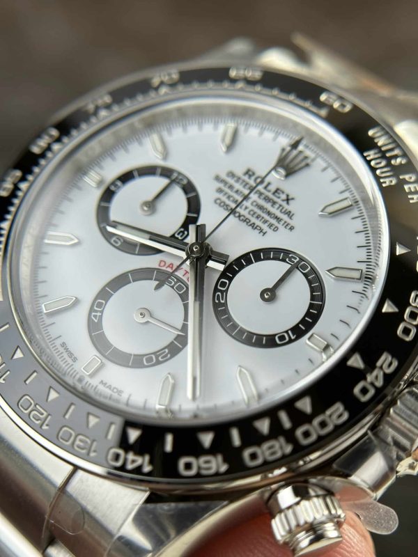 Rolex Daytona Superclone Replica "Panda" 40 mm White Dial 126500LN - Luxury High-Quality Chronograph Watch - Image 6