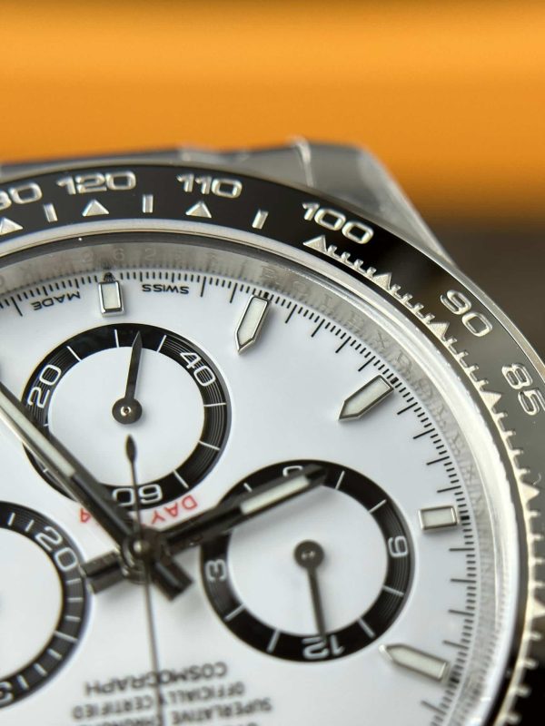 Rolex Daytona Superclone Replica "Panda" 40 mm White Dial 126500LN - Luxury High-Quality Chronograph Watch - Image 7