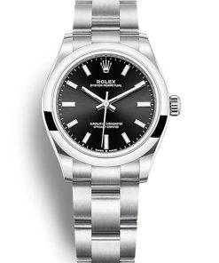 Rolex Oyster Perpetual Replica Lady 31mm Black Dial Luxury Watch for Women