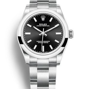 Rolex Oyster Perpetual Replica Lady 31mm Black Dial Luxury Watch for Women