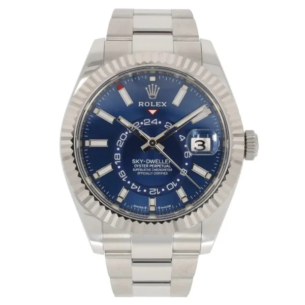 Superclone Rolex Sky-Dweller Replica 42 mm Bright Blue Dial 336934 Oyster Luxury Watch - Image 2