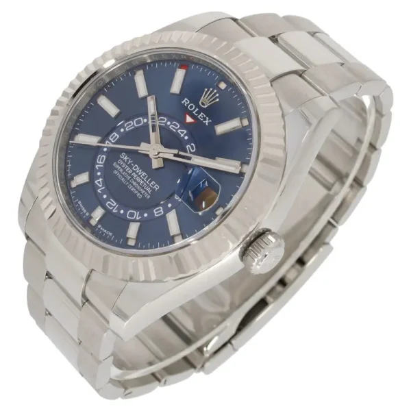 Superclone Rolex Sky-Dweller Replica 42 mm Bright Blue Dial 336934 Oyster Luxury Watch - Image 4