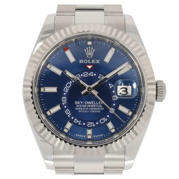 Superclone Rolex Sky-Dweller Replica 42 mm Bright Blue Dial 336934 Oyster Luxury Watch - Image 3