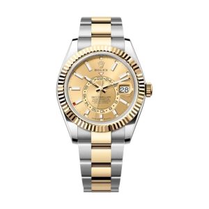 Rolex Sky-Dweller Superclone 336933 Luxury Replica 42 mm Champagne Dial Men's Watch