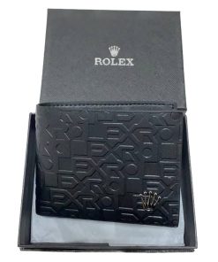 Rolex Wallet Replica - Luxury High Quality Leather Wallet - Stylish Design - Black Color