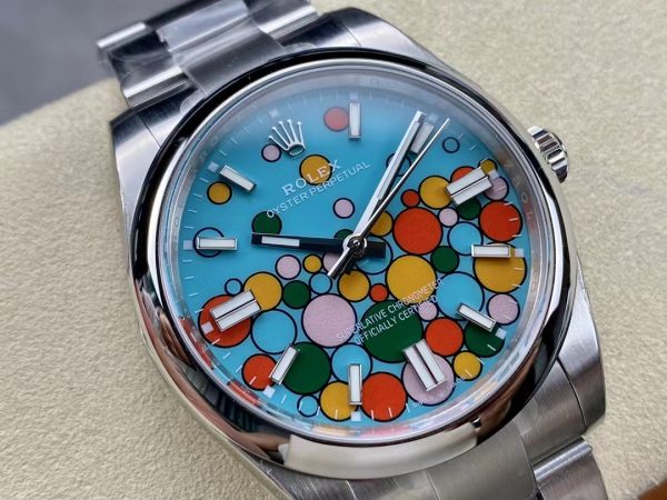 Rolex Superclone Oyster Perpetual 41 mm Turquoise Dial 124300 Replica Luxury High Quality Watch - Image 2
