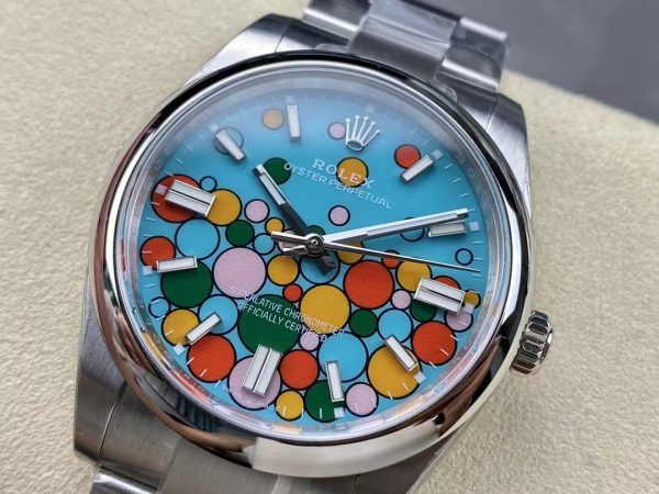 Rolex Superclone Oyster Perpetual 41 mm Turquoise Dial 124300 Replica Luxury High Quality Watch - Image 3